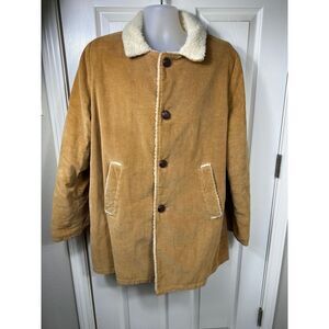 Men's Vintage 80's Sherpa Corduroy Button Jacket Fingerhut USA SZ 42 *Read Flaw*